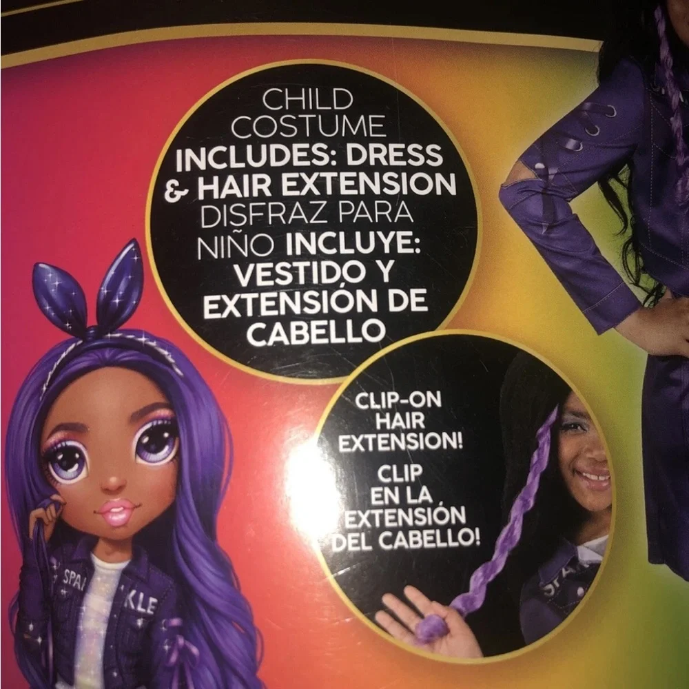 Girl's Rainbow High Krystal Bailey Halloween Costume Size M - 7/8 Dress Up